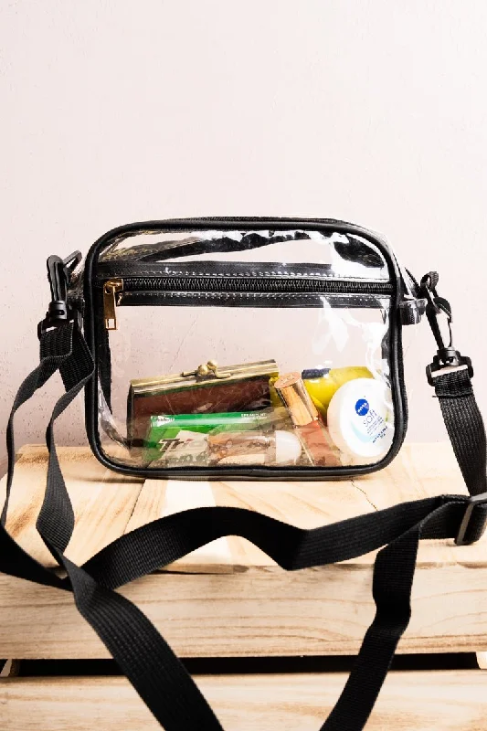 Modish Fashion Discounts Viola Gear Up For Gameday Clear Crossbody with Black Trim Must-Have Bags At Irresistible Discounts Modish Fashion Discounts Viola Gear Up For Gameday Clear Crossbody with Black Trim Must-Have Bags At Irresistible Discounts