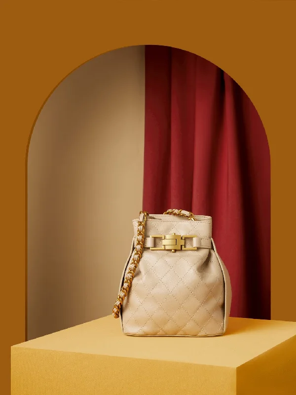 End-Of-Season Clearance Women Beige Textured Quilted Textured Potli With Buckle Detail Everyday Handbags At Wallet-Friendly Prices End-Of-Season Clearance Women Beige Textured Quilted Textured Potli With Buckle Detail Everyday Handbags At Wallet-Friendly Prices