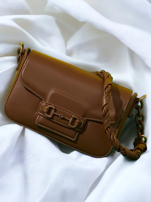 Lightweight Bags With Clearance Prices Women Brown Solid PU Braided Sling Bag Chic Handbags At Special Promotional Prices Lightweight Bags With Clearance Prices Women Brown Solid PU Braided Sling Bag Chic Handbags At Special Promotional Prices