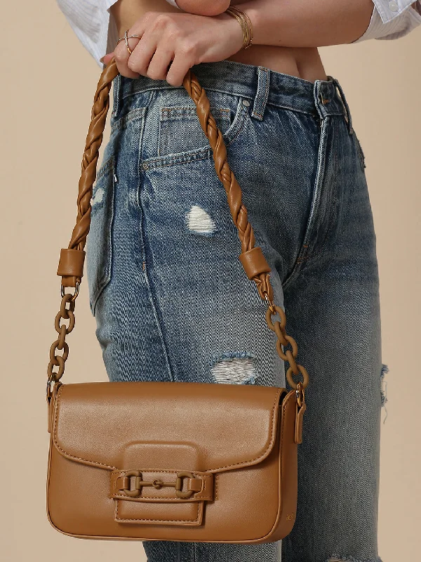 Bold And Flash-Sale Bags Women Tan Solid PU Braided Sling Bag The Best Handbag Offers Are Here Bold And Flash-Sale Bags Women Tan Solid PU Braided Sling Bag The Best Handbag Offers Are Here