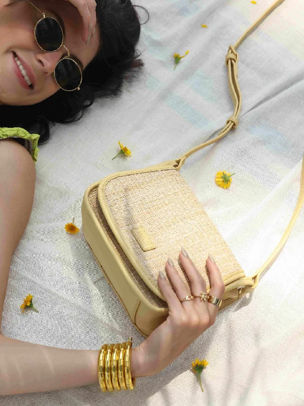 Bag Deals Women Yellow Textured Structured Sling Bag Premium Handbags At Budget-Friendly Prices Bag Deals Women Yellow Textured Structured Sling Bag Premium Handbags At Budget-Friendly Prices