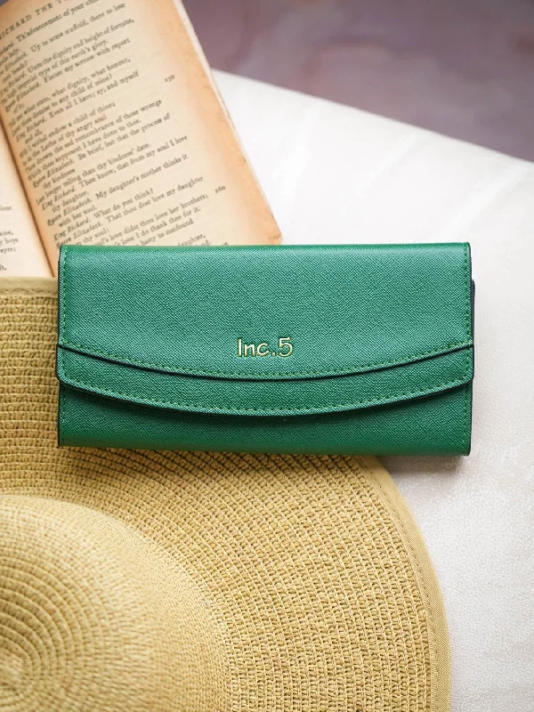 Bag For Modern Fashion Women's Green Solid Bifold Wallet Limited-Time Sale On Trendy Handbags – Don't Miss Out Bag For Modern Fashion Women's Green Solid Bifold Wallet Limited-Time Sale On Trendy Handbags – Don't Miss Out